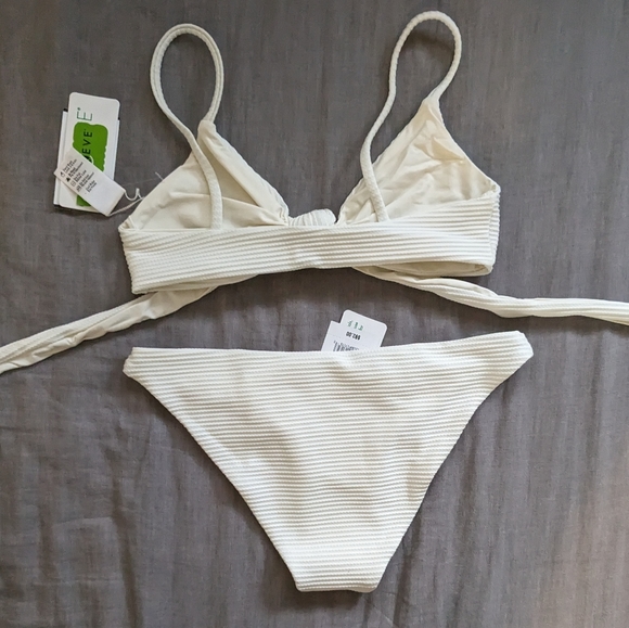 L*Space Chloe Sol Bikini Set Cream Rib - Picture 2 of 6